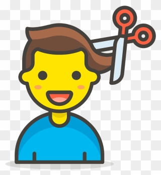 Man Getting Haircut Emoji Clipart - Office Worker Png Transparent Png