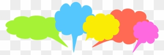 A Number Of Thought Bubbles In Varying Colours - Dialect Clipart Png Transparent Png