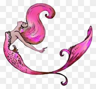#mermaid #fantasy #pink #underwater #sea Op From @meeori - Mermaid Illustration Clipart