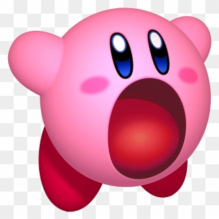Kirby Mouth Wide Open Transparent Png - Character Kirby Nintendo Clipart