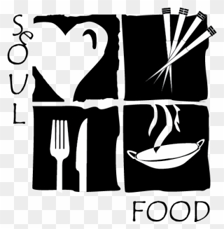 Top Images In High - Soul Food Clipart Black And White - Png Download