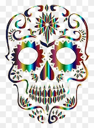 #dayofthedead #diadelosmuertos #sugarskull #skeleton - Sugar Skull Clipart Transparent Background - Png Download