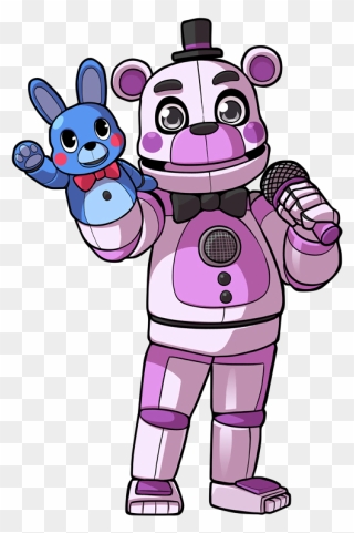 Funtime Freddy Clipart Vector Black And White Library - Fnaf Funtime Freddy Chibi - Png Download
