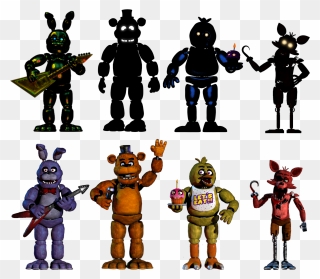 Five Nights At Freddy’s Animatronics Normal Mode And - Cartoon Clipart