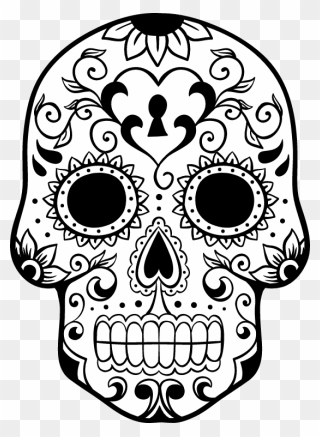 Free Clip Art Skull Black And White - Png Download