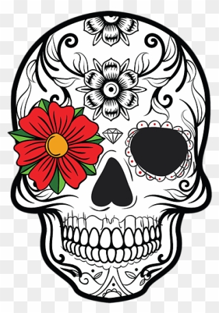 Skull Drawing Day Of The Dead Clipart