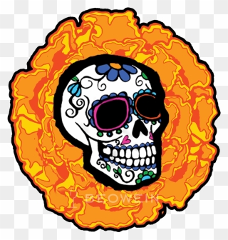 Day Of The Dead Beer Logo Clipart