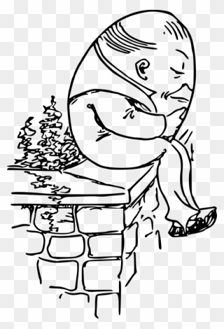 Emotion,art,monochrome Photography - Humpty Dumpty Sat On A Wall Drawing Clipart