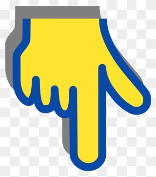 Finger Pointing Down Clipart - Png Download