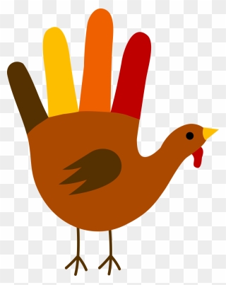 Draw A Turkey Hand Clipart
