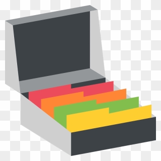 Card File Box Emoji Clipart - Graphic Design - Png Download