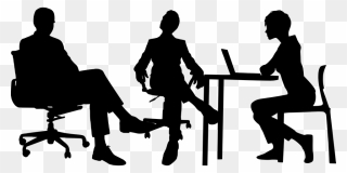 Office Meeting Silhouette Clipart