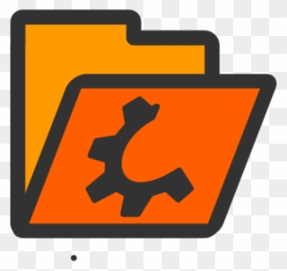 Folder Orange Open - Folder Open Closed Icon Png Clipart