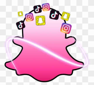 Snapchat Snap Intagram Tiktok Cellphone - Pink Tik Tok Logo Clipart