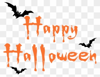 Spooky Happy Halloween Clipart - Png Download