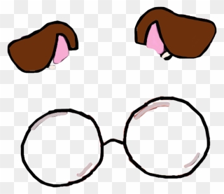 #dogears #snapchat #snapchatfilter #glassesfilter #glasses - Dog Ears With Glasses Filter Snapchat Clipart