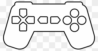 Line Art,angle,area - Game Controller Clipart - Png Download
