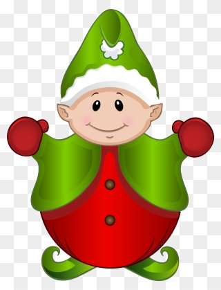 Summer Elf Cliparts - Christmas Cute Elf Png Transparent Png