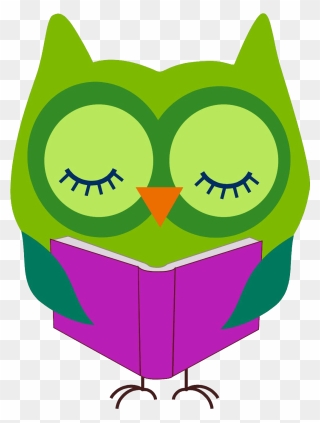 Owl Reading Clip Art - Png Download