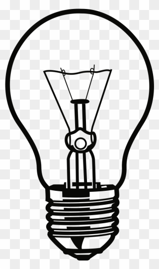 Lightbulb Drawing Lake For Free Download - Incandescent Light Bulb Clip Art - Png Download