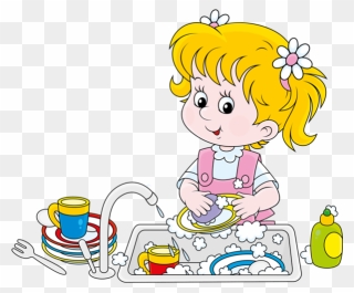 Wash The Dishes Cartoon Clipart