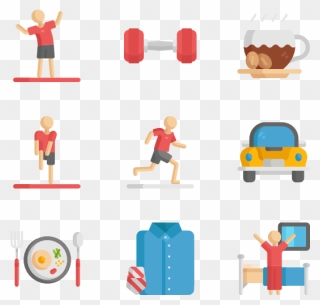 Icons Free Vector Routine - Morning Routine Clipart Png Transparent Png
