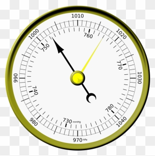 Area,measuring Instrument,clock - Barometer Clipart - Png Download