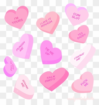 Transparent Pink Aesthetic Png - Valentines Day Heart Candy Png Clipart
