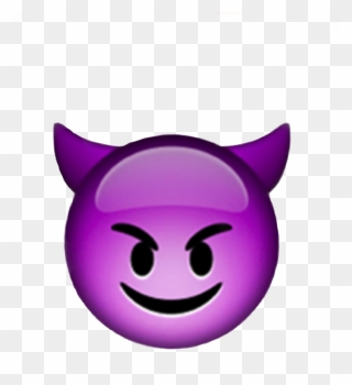 #emoji #iphone #face #devil #demon #emojiiphone #iphoneemoji - Devil Emoji Png Clipart