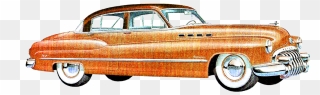 Vintage Car Image 1950 Buick Sedan Clip Art - 1950 Car Png Transparent Png
