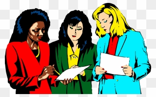 Clipart Group Of Women - Png Download