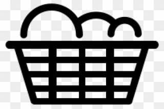 White Laundry Basket Symbols Clipart