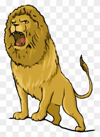 Instructions On How To Draw Lions And Tigers Clipart - Draw A Lion Roaring - Png Download