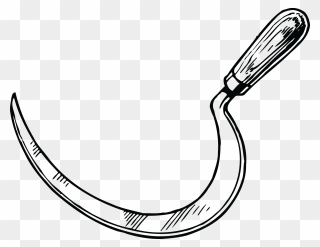 Transparent Scythe Clipart - Sickle Black And White - Png Download