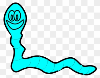 Electric Blue Worm Png Images - Outline Of A Worm Clipart