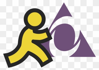 Aol Instant Messenger Logo Png Transparent - Logo Aol Instant Messenger Clipart