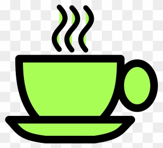 Teacup Clipart Orange Cup - Green Tea Cup Clip Art - Png Download