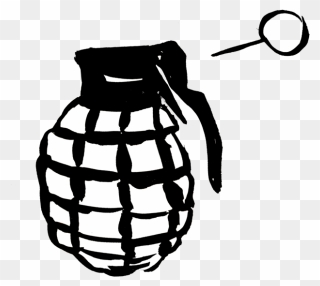 Drawn Grenade Pin Pulled - Illustration Clipart