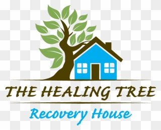 The Healing Tree - Tree With House Logo Clipart
