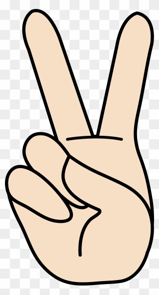 Peace Sign Clip Art Hand - Png Download