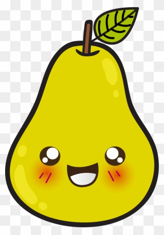 Cute Pear Clipart - Png Download