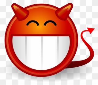 Transparent Devil Horns - Devil Smiley Face Clipart