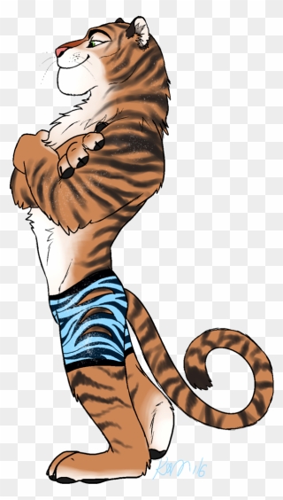 Tiger Claw Marks Clipart - Drawing Side View Tiger - Png Download