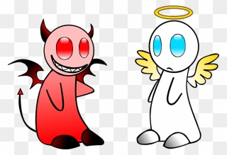 Angel And Devil - Angel And Devil Clipart - Png Download