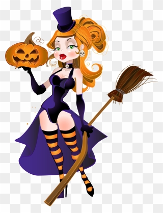 Halloween Witch Witches Modern Fantasy Art Clipart