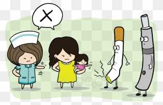 Reject Vaping&cigarette - Cartoon Clipart