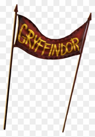 A Red Banner Strung Between Two Poles With Gryffindor - Banner On Two Poles Clipart
