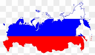 Russia Flag Map Clipart