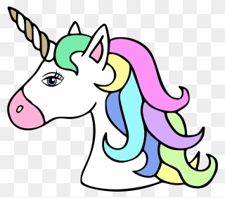 Rainbow Unicorn Easy Drawing Clipart