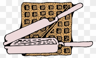Waffle And Waffle Iron - Drawing Of A Waffle Black And White Clipart